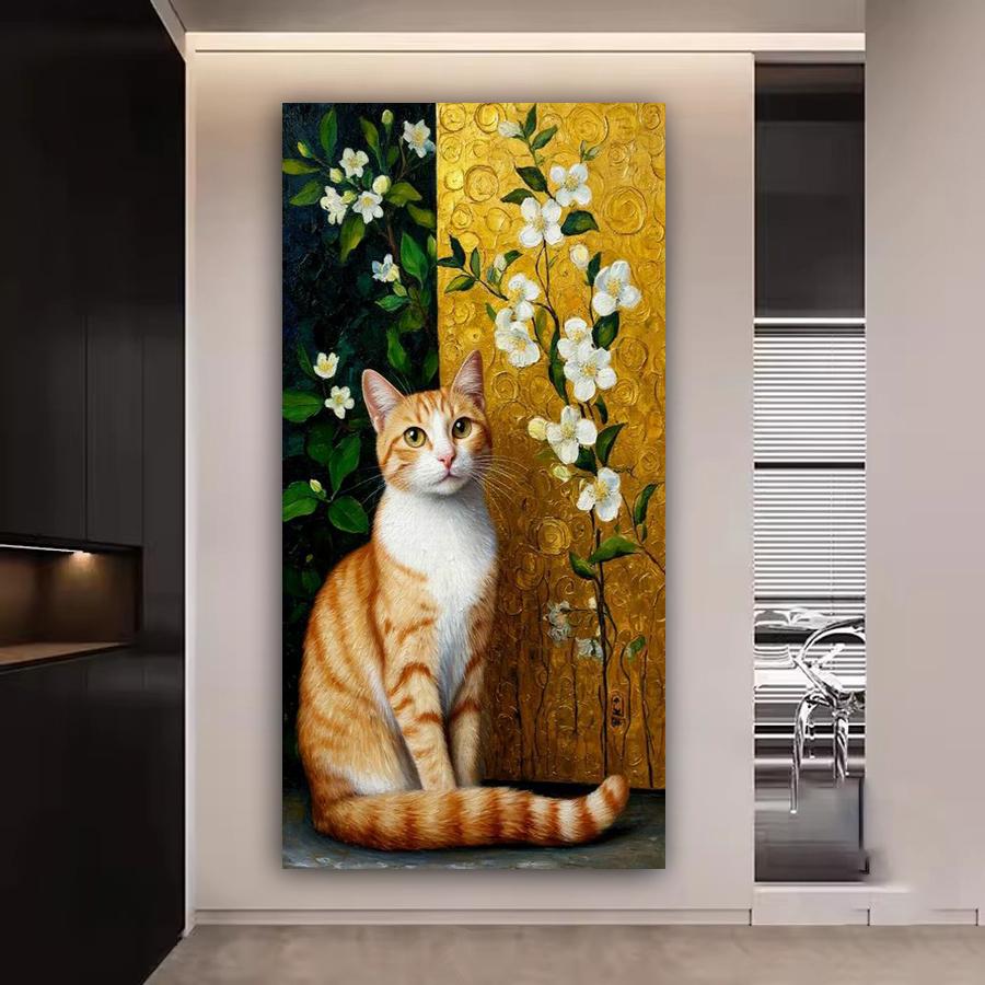 Diamond Mosaic Embroidery Abstract Cat Flower Large Size Diamond Painting New Collection Animals Diy Full Drill Jewelry Cross Stitch Kits