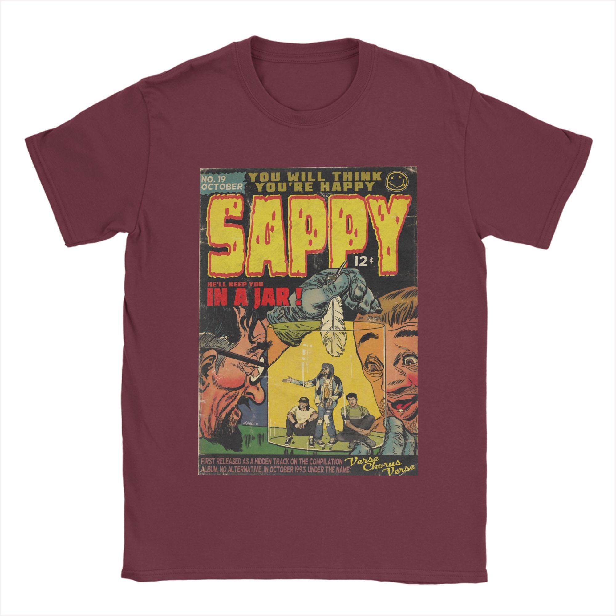 

Мужские футболки Курт Кобейн сентиментальная пародия на комиксы смешные футболки из 100% хлопка футболка с коротким рукавом круглая горловина одежда уникальная XXXXXL бордовый