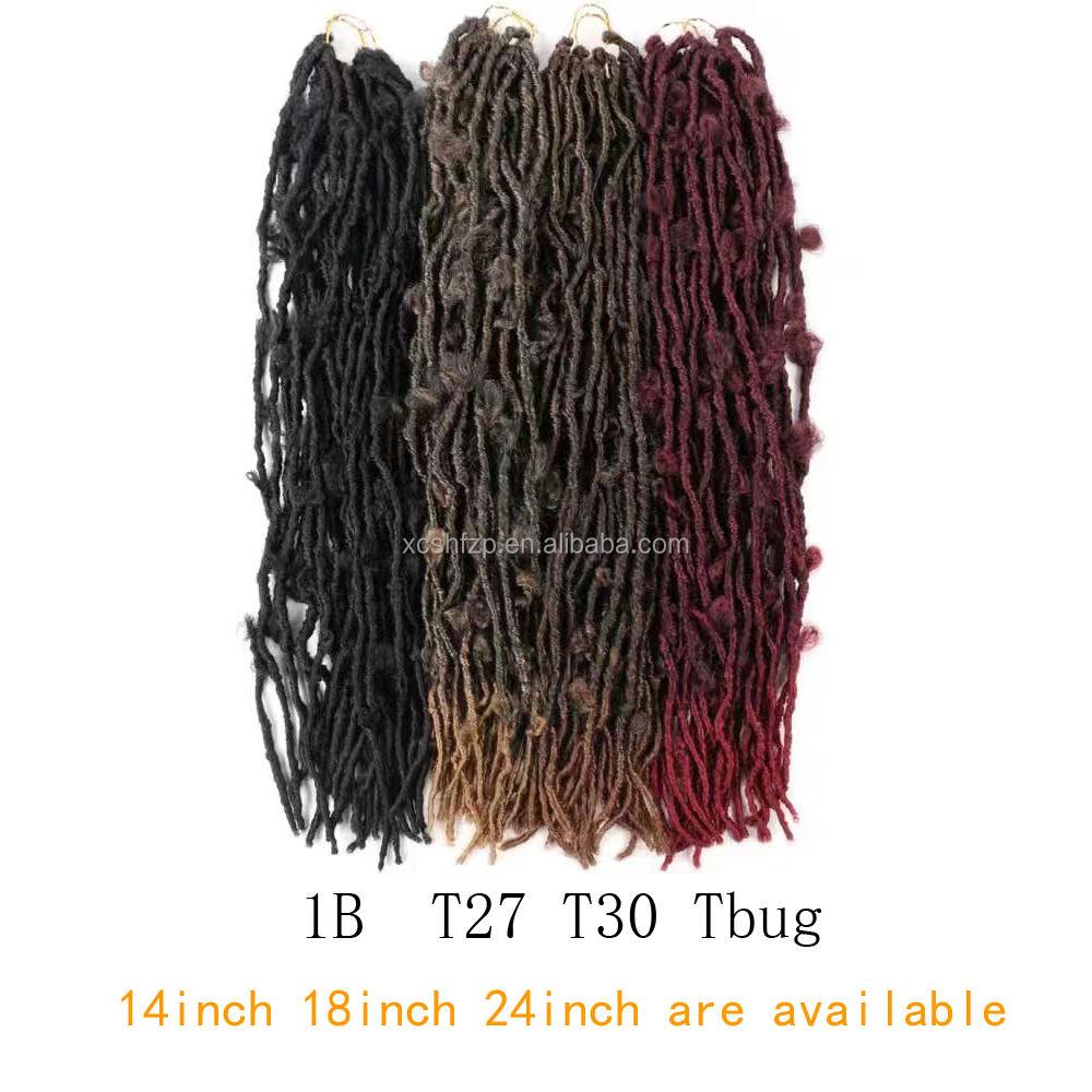 Butterfly Locs Häkelhaar Zöpfe Extensions Weiches Synthetisches Einzel-Weft Faux Locks Lockige Zöpfe Dreadlocks Strähnen Faux Locks