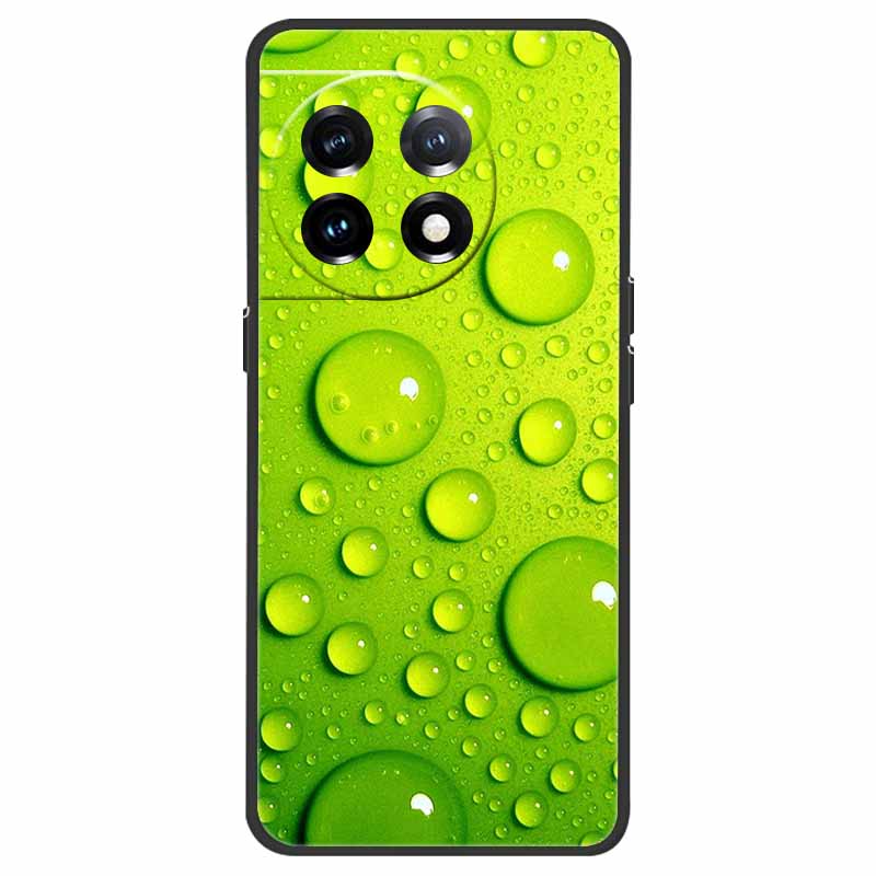 For OnePlus 11 5G Case One Plus 11R Flower Marble Black Bumper Soft TPU Silicone Cover for OnePlus 11 / 11R 5G Phone Cases Capas