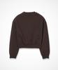 210EDIT Women'S Crop Vintage Logo Fleece-Lined Sweatshirt [Ash Brown]_Ze4Ts070