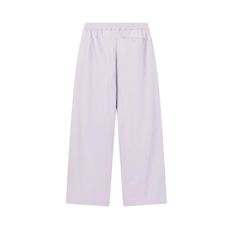 FILA Original Fashion Simple Classic Retro Sports Style Versatile Comfortable Loose Woven Casual Pants Women bottoms Bell-Purple F51W629801FPU