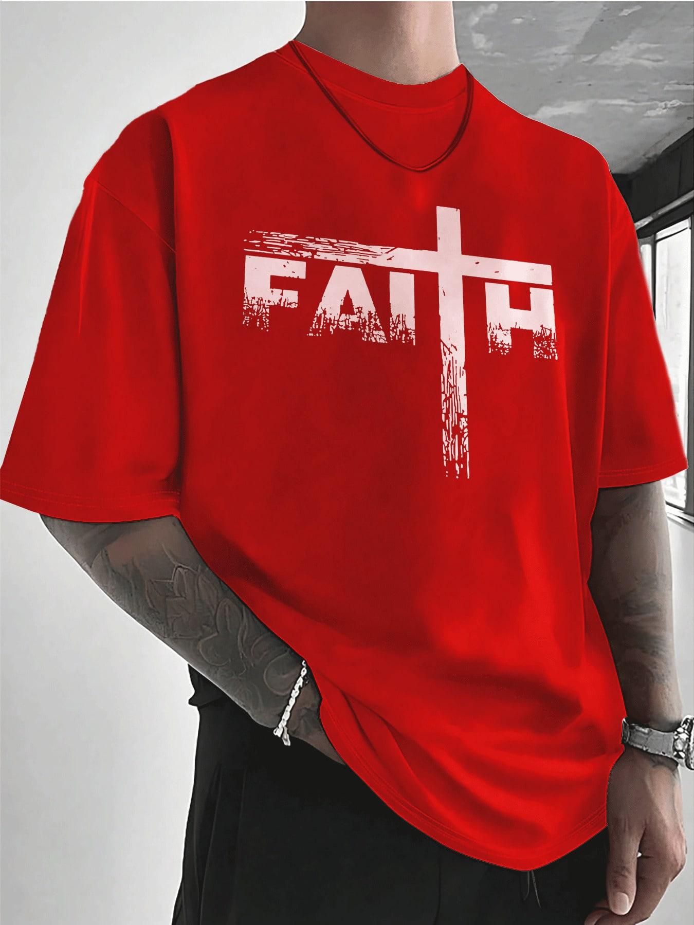 

PAYEAH Christian Shirts-Faith & Cross Christian T-Shirts -Faith T-Shirt 100% Heavy Cotton T Shirt S