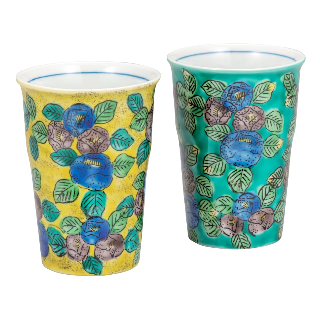 

Kutaniyakiiwataya Pair Free Cup/Camellia K8-1077