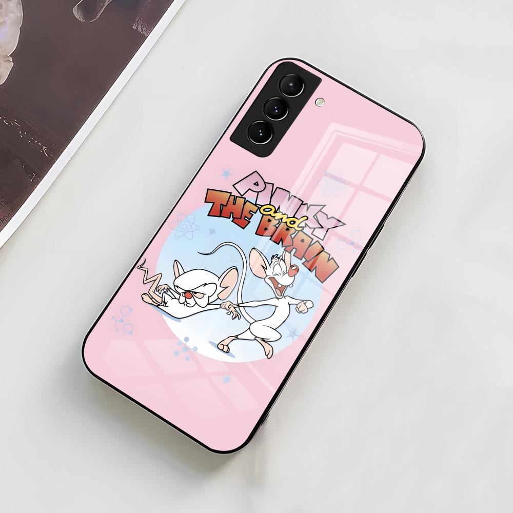 

P-Pinkys And T-The B-Brains Phone Case For Samsung A56 A36 A26 A16 A15 A25 A35 A55 A14 A34 A24 A54 Glass Case Samsung A53