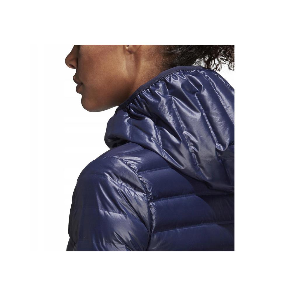 Adidas Varilite Letter Comfortable Warm Hooded Zip Long Sleeve Down Jacket Women Jacket Blue CY8744