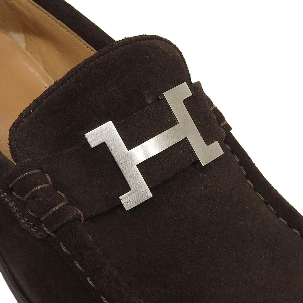 Great HERMES Loafers Constance Brown Suede Leather Women 36 Used