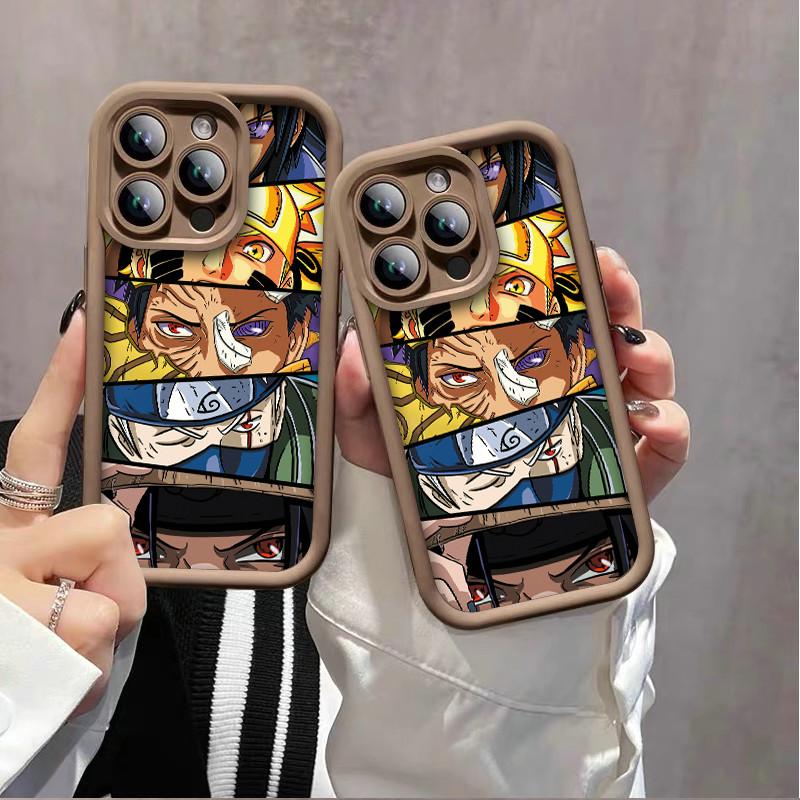 Cartoon Naruto Printed Fashion Case Flexible Soft Silicone TPU Shell Full Back Cover for iPhone Samsung