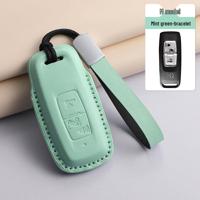 Handgemaakte Motorfietssleutelhoes voor Click150, Vario150, PCX160 - Twee Knoppen Stijl