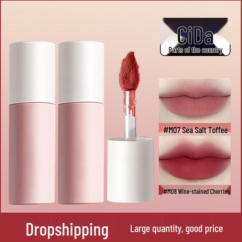 AK Lip Mud: Matte Non-Fading Lip Gloss & Lipstick - Smooth, Non-Stick, Invisible Lip Lines, Perfect for Students & Dates