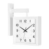 Double Sided Corner Wall Clock Numeric Marks Modern Birthday Gift Non Ticking Silent for Office Cafe Kitchen Hotel Dining Room