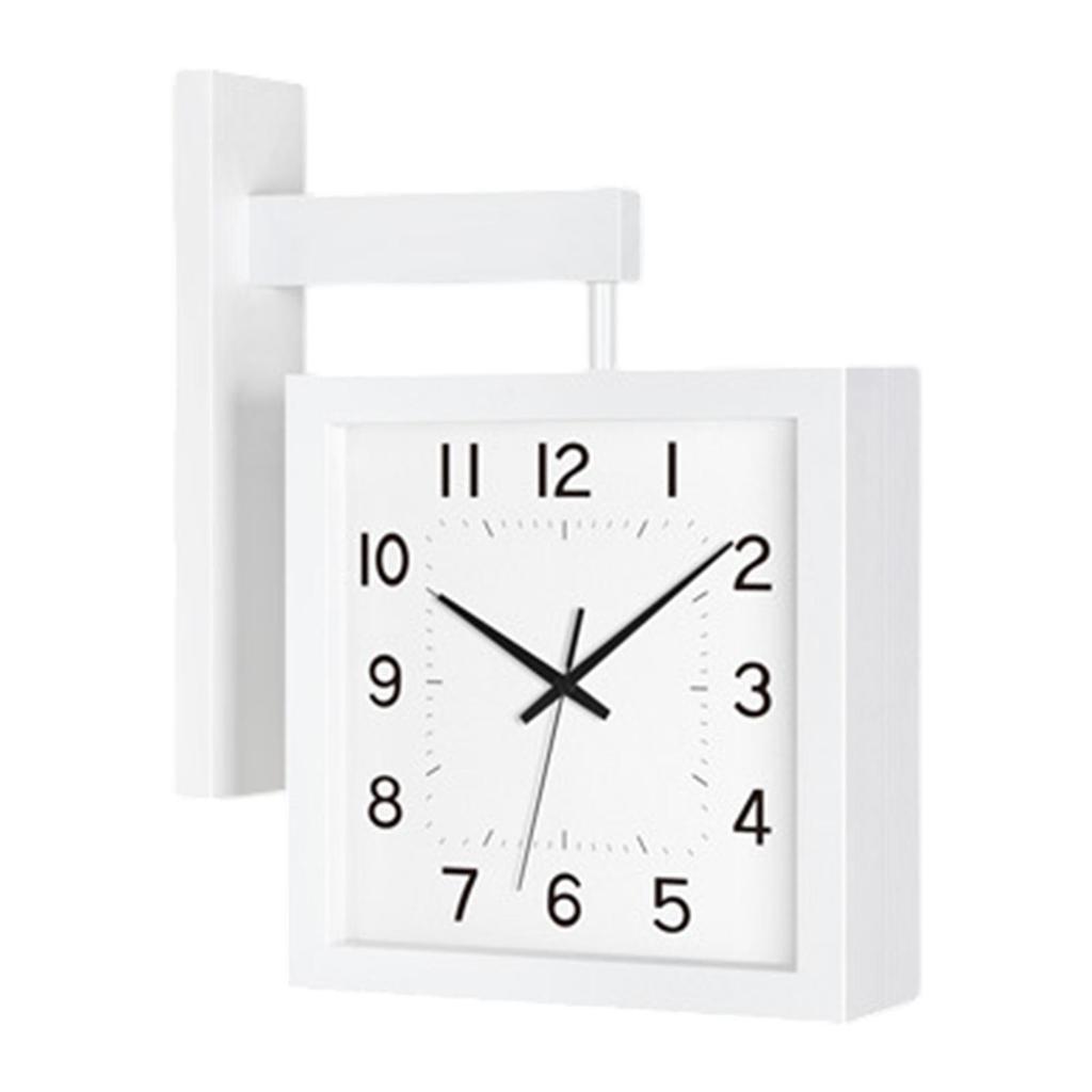 Double Sided Corner Wall Clock Numeric Marks Modern Birthday Gift Non Ticking Silent for Office Cafe Kitchen Hotel Dining Room