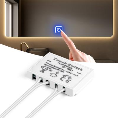 12V 5A Badezimmer Schminkspiegel LED Touch Dimmschalter Kapazitiv CCT Dimmbar Für Schminktisch Waschtischspiegel Hintergrundbeleuchtung