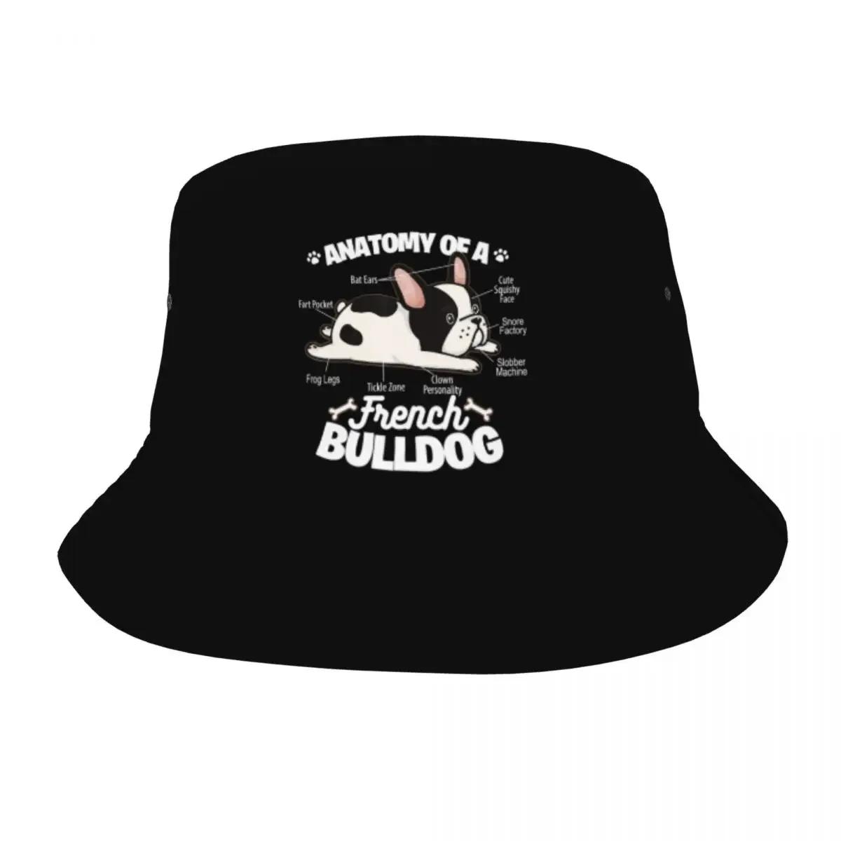 Anatomy Of A French Bulldog Bucket Hat Unisex Women Unisex Fashion Frenchie Dog Lover Summer FisherUnisex Cap One Size
