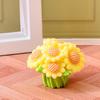 Mini Resin Artificial Flower Miniature Dollhouse Flower Accessories Tiny Potted Plants Ornament for Micro Landscape Doll House Fairy Garden