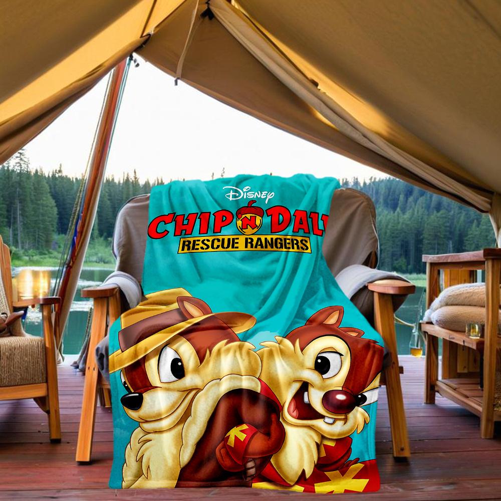 1pc, Rescue Chip 'n Dale Blanket Soft Warm Throw Blankets for Room Decor, Birthday Gift