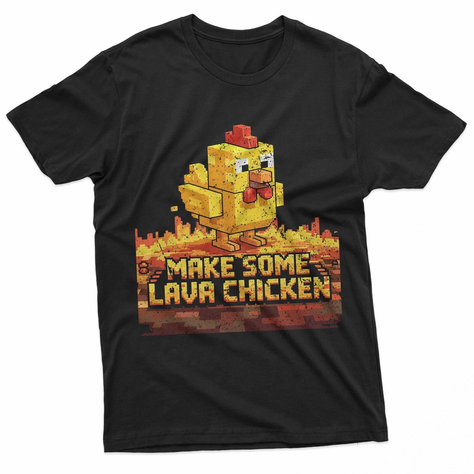 Make Some Lava Chicken Pixel Art T-Shirt S