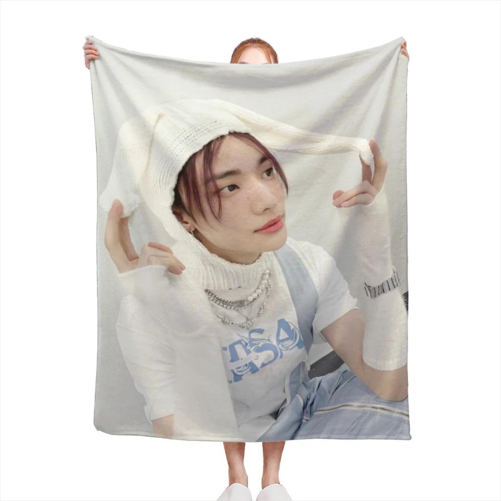Hot-KPOP-Like-Stray-K-Kids Fashion Blanket Printed Throw Blanket Plush Fluffy Flanne Soft Throws for Sofa Couch and Bed
