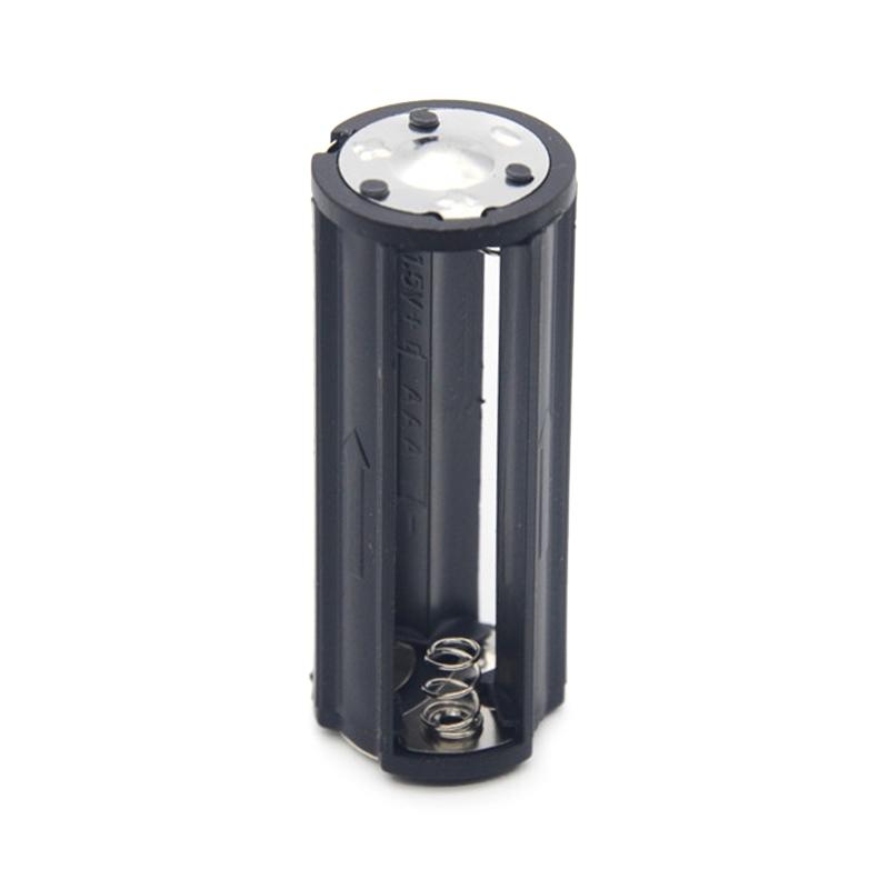 Black Cylindrical Type Plastic Battery Holder For 3A Battery Converter Box Toy flashlighting Lamp Adapter for Case