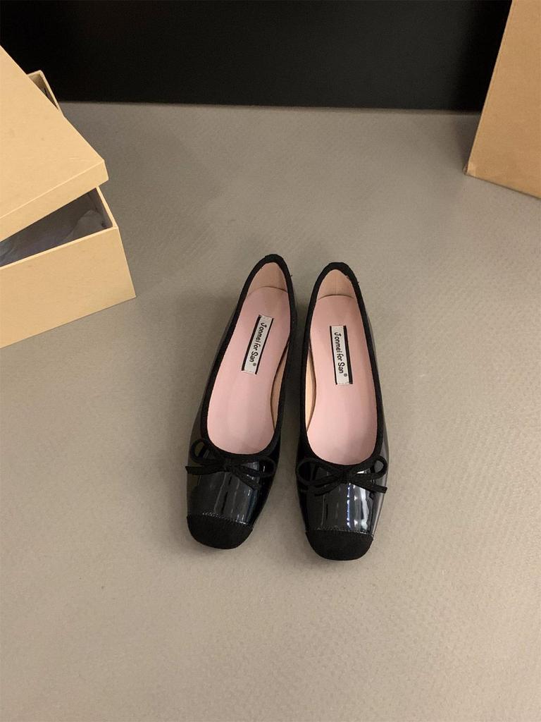 Inner height increase French small red single shoes women's shoes spring and autumn 2025 summer bow ballet gentle evening shoes