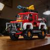 502PCS Red SUV Model Building Blocks Toy Fire Off-road Vehicle Puzzle Bricks Sets Educational Toys Desktop Ornament Gifts