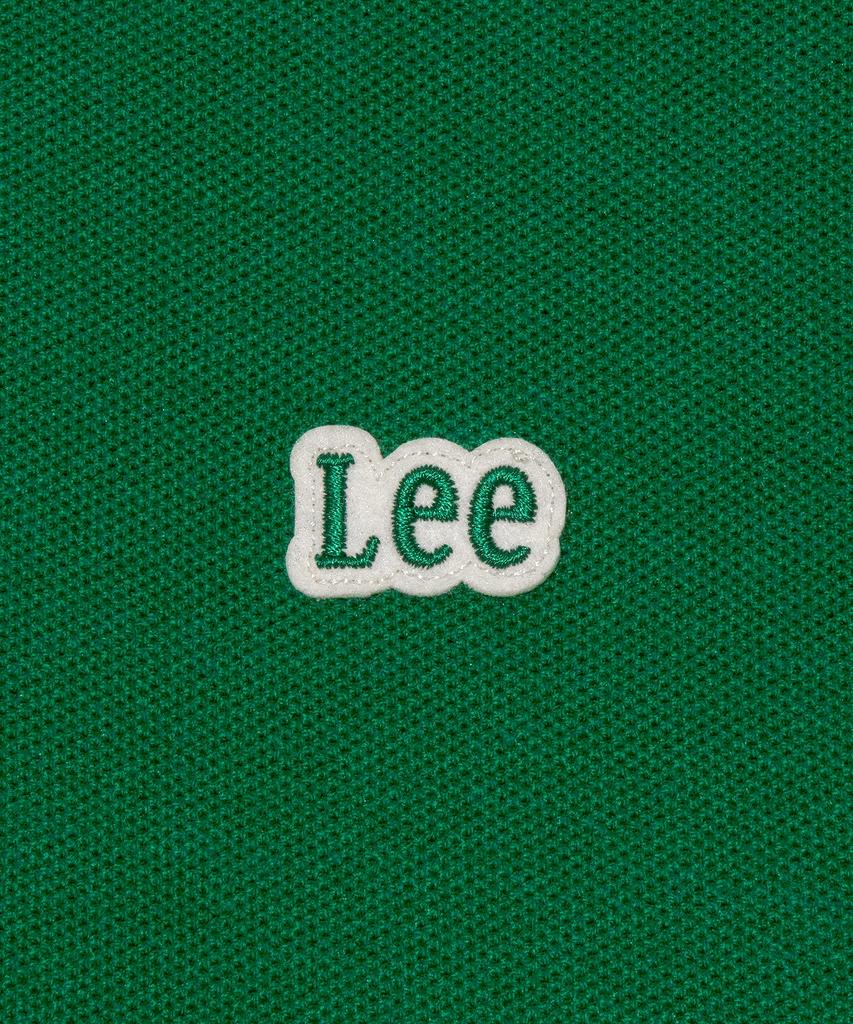 LEE Collar Contrast Short Sleeve Knit Green