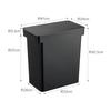 Yamazaki Jitsugyo Airtight Pet Food Stocker 12kg with Measuring Cup Black Approx. W41 X D24 X H42.5 (When Lid Is Open: Approx. H65.5) Cm Nooks Food