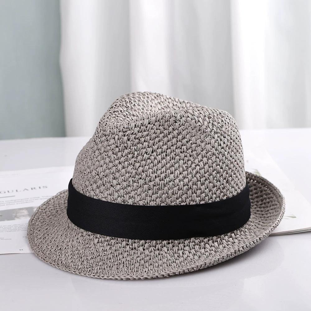 British Retro Straw Hat Men and Women Summer Beach Hats UV Protection Fisherman Hat