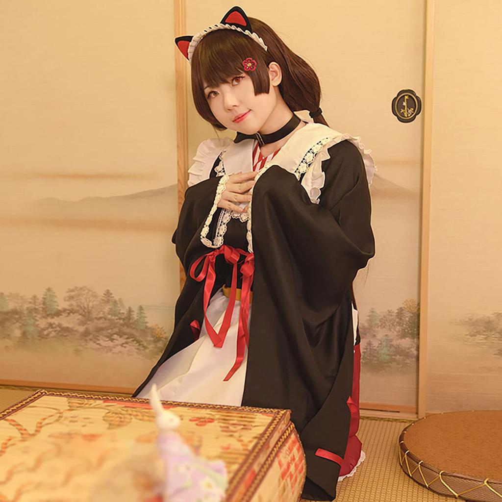 [Milky Time] Nijisanji Inui Toko Cosplay VTuber Maid Costume Halloween Inu Cousin