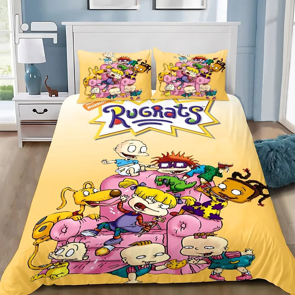 Cartoon R-Rugrats Duvet Cover Children Bedding Set Bedroom Decoration Adult Boy Girl Children Gift