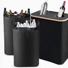 Bamboo & Oxford Cloth Bottle Recycling Bin - 100L Large Capacity Storage Basket