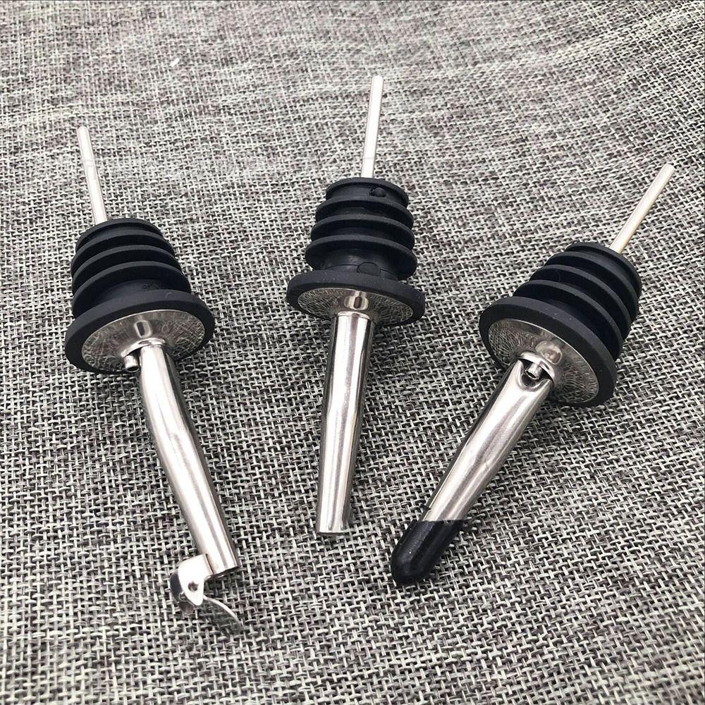 6 Versatori Per Bottiglie In Acciaio Inox - Con Tappo In Gomma Antiperdita Per Vino, Olio, Aceto - Per Bar E Casa - Foto 8