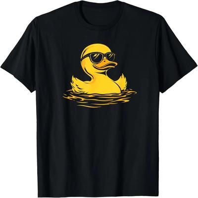 Rubber Duck Sunglasses Cool Funny Duckling Graphic T-Shirt