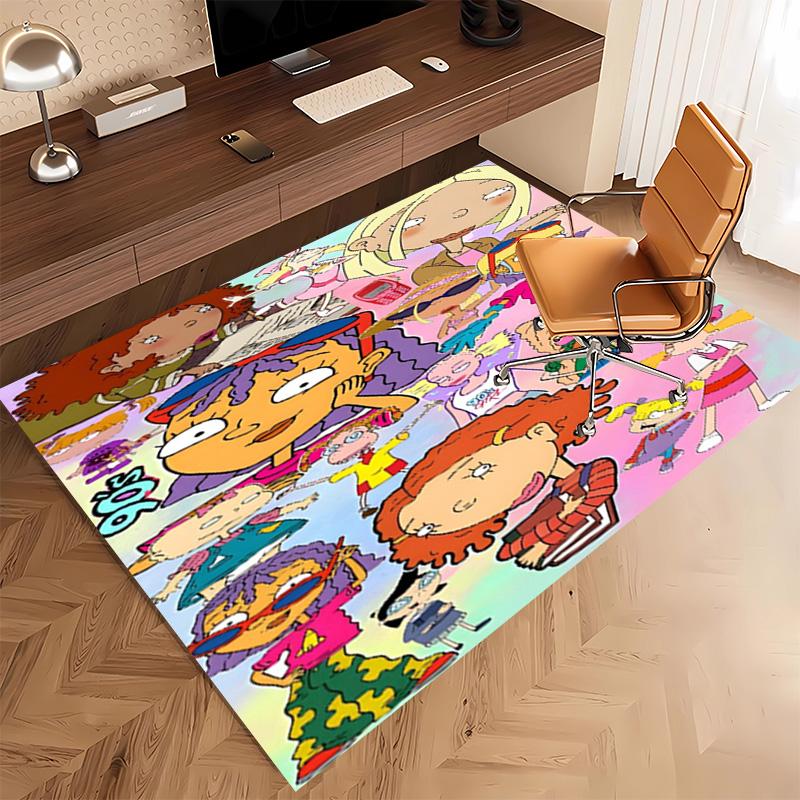 1pc Hey Arnold Print Area Rug - Soft, Washable Non-Slip Indoor Mat, Living Room, Home Office Decorative Rug,Office Decorative