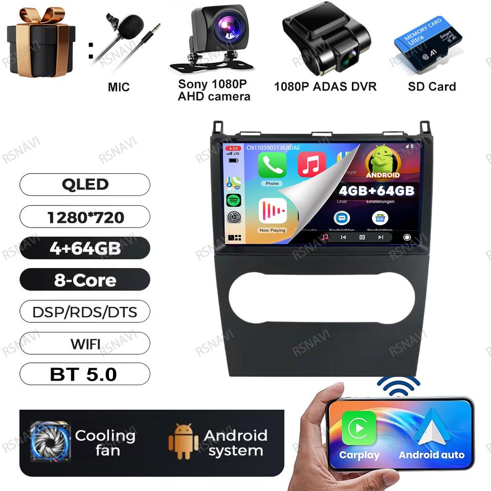 Android 16 Video Player For Mercedes Benz B200 A B Class W169 A160 A180 A200 A220 2009-2012 Multimedia Car Radio Carplay GPS BT