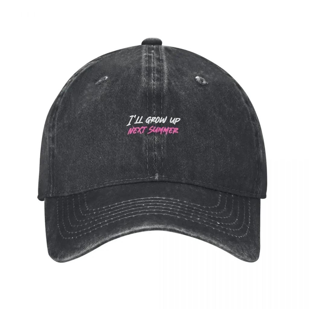 Ill grow up next summer Baseball Cap Big Size Hat Unique hats Anime Streetwear Womens Golf Clothing Unisexs