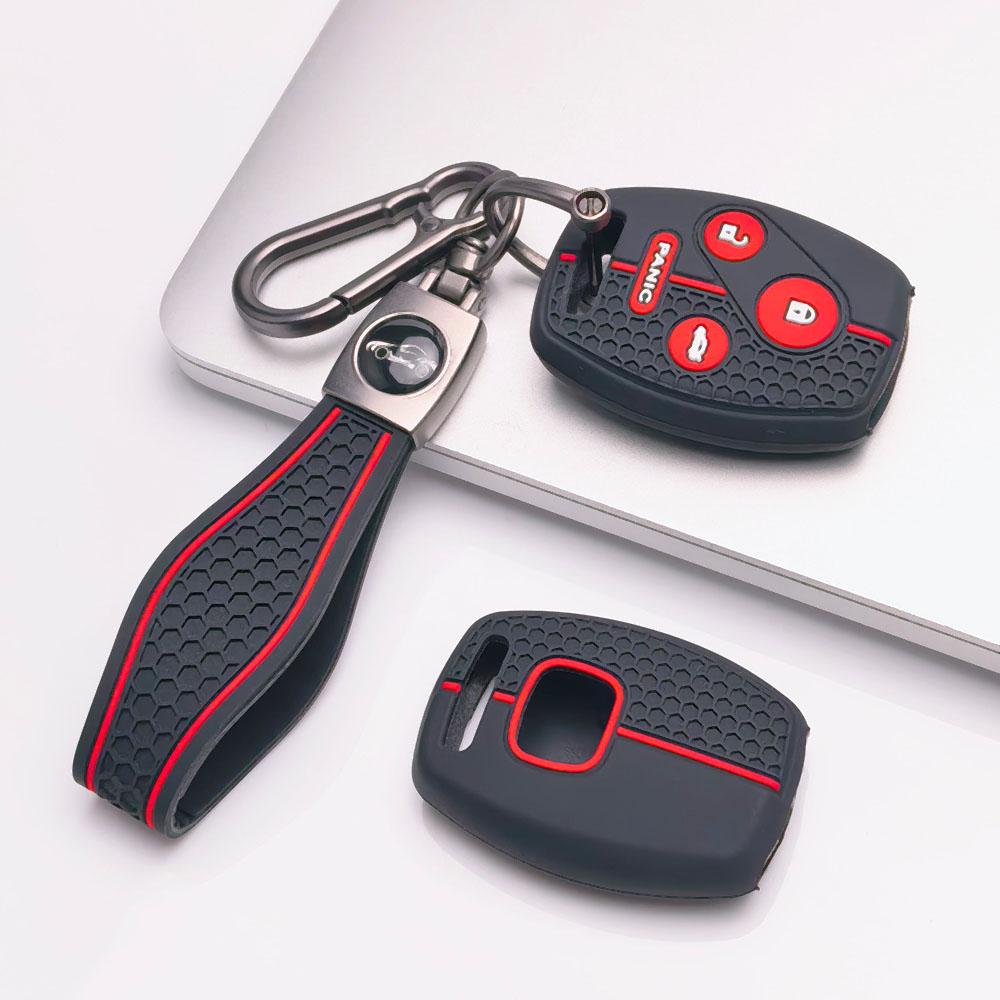 Silicone Car Key Cover keychain for Honda Civic Accord CR-V Fit Jazz HR-V Vezel City Civic Accord CR-V Fit Jazz HR-V Vezel City Hybrid