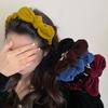 Bowknot Hair Accessories Velvet Fascinator Autumn Hair Bands  Women Girls