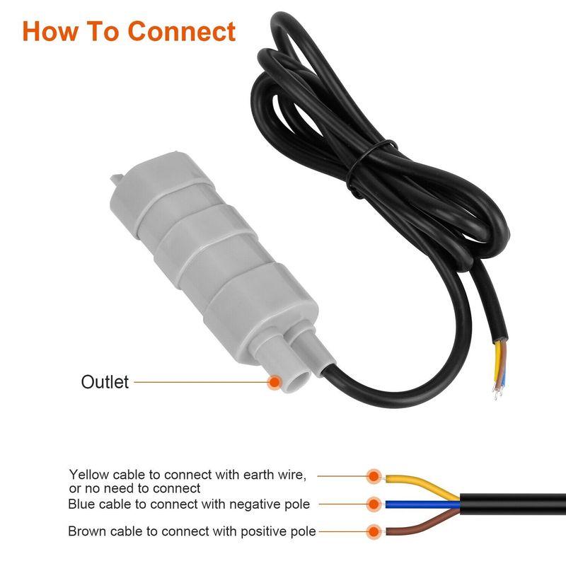 12V 18W Submersible Water Pump High Flow Whale ABS Pump 1000L/H For Garden Sprinklers Lawn Motorhome Pond
