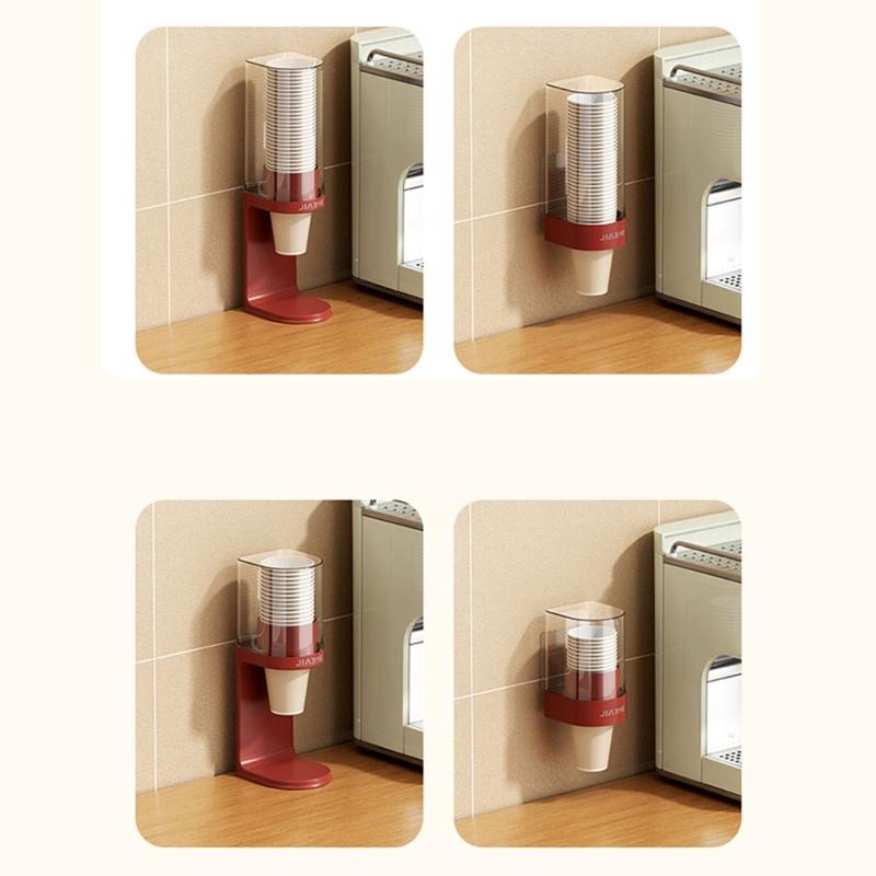 Space Saving Sturdy Paper Cup Organizers Wall Mount Rack With Secure Storage For Multiple Cup Sizes