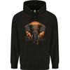 Sunset Tribal Elephant Fantasy Childrens Kids Hoodie