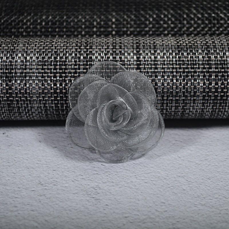 Korean Style 15-Piece Gauze Snow Fabric Flowers for DIY Clothing, Hair Clips, Jewelry Accessories