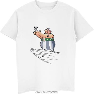 Asterix and Print Casual Tshirt Mens O-neck T Shirts Fashion Men's Tops Men T-shirt Short Sleeve Men Harajuku Streetwear