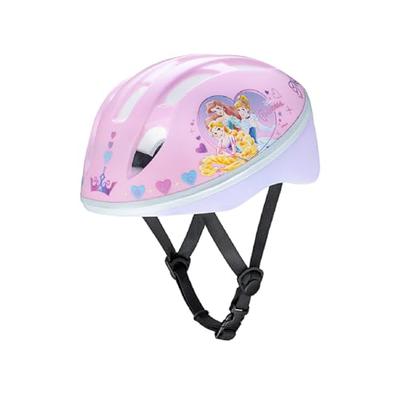 Official Ides Disney Princess Kids' Helmet, Size S, 53-57cm, SG Certified, for Girls Ages 4-8, Suitable for Bicycles, Tricycles, and Kick Bikes