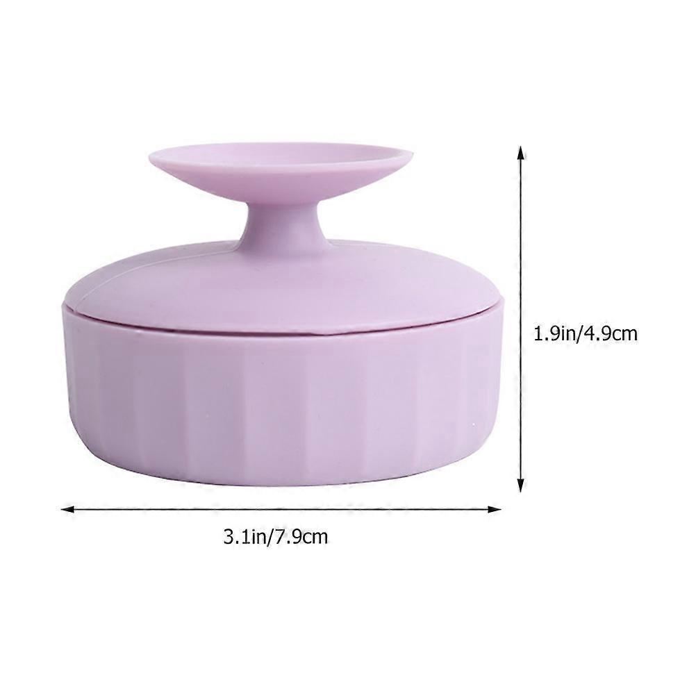 Make-up-Pinselreiniger Kosmetikpinsel Reinigungsbox für den täglichen Gebrauch Violettes Silikon