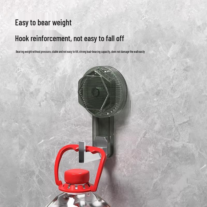 Rotating Suction Cup Hook: No-Drill, Strong Load-Bearing for Kitchen, Bathroom, or Shower Use