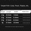 5 Pcs/Set 1.5G 2.5G 3.5G 5G Weight Spoon Fishing Lure Small Stream Lure  Trout Fishing