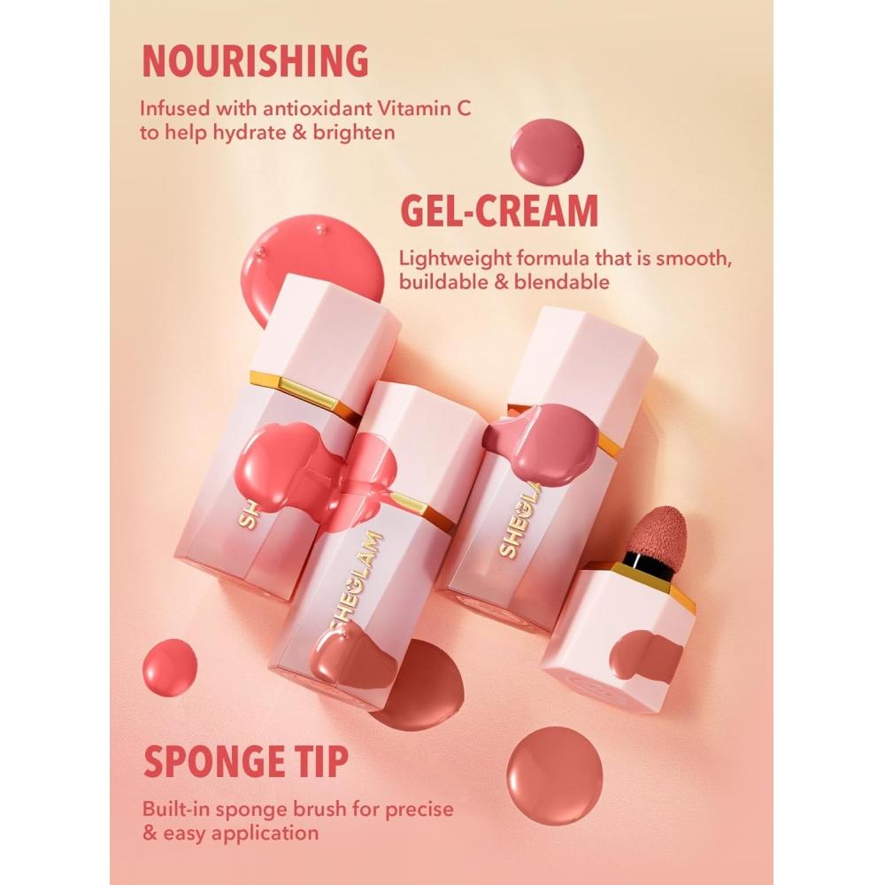 Sheglam Seagram Color Bloom Cheek Liquid Blush Matte Makeup Texture Cutie Pie Cutie Pie
