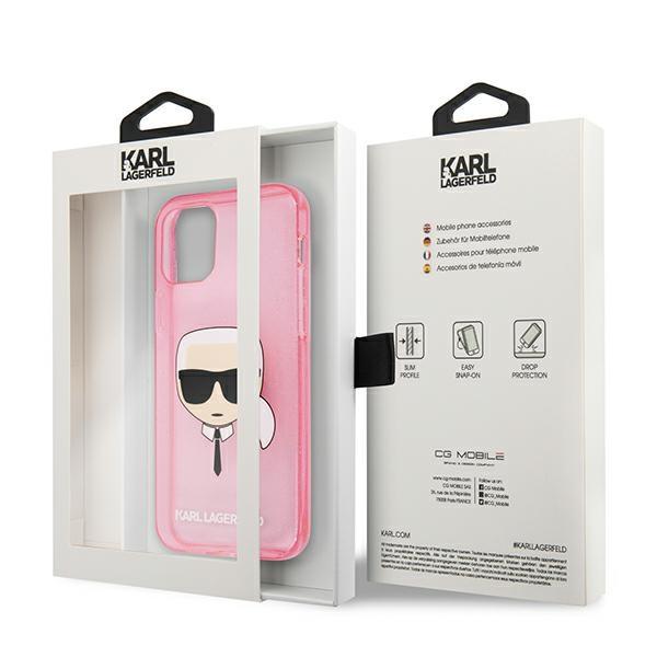 Karl Lagerfeld Klhcp13Skhtuglp Iphone13 Mini 5,4 Różowy/Pink Hardcase Glitter Karl`s Head