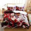 Set Biancheria da Letto Anime Nakiri Ayame Stampa 3D Copripiumino Set Letto Coperta Federa Piumone king Queen Size Ragazzi Adulto